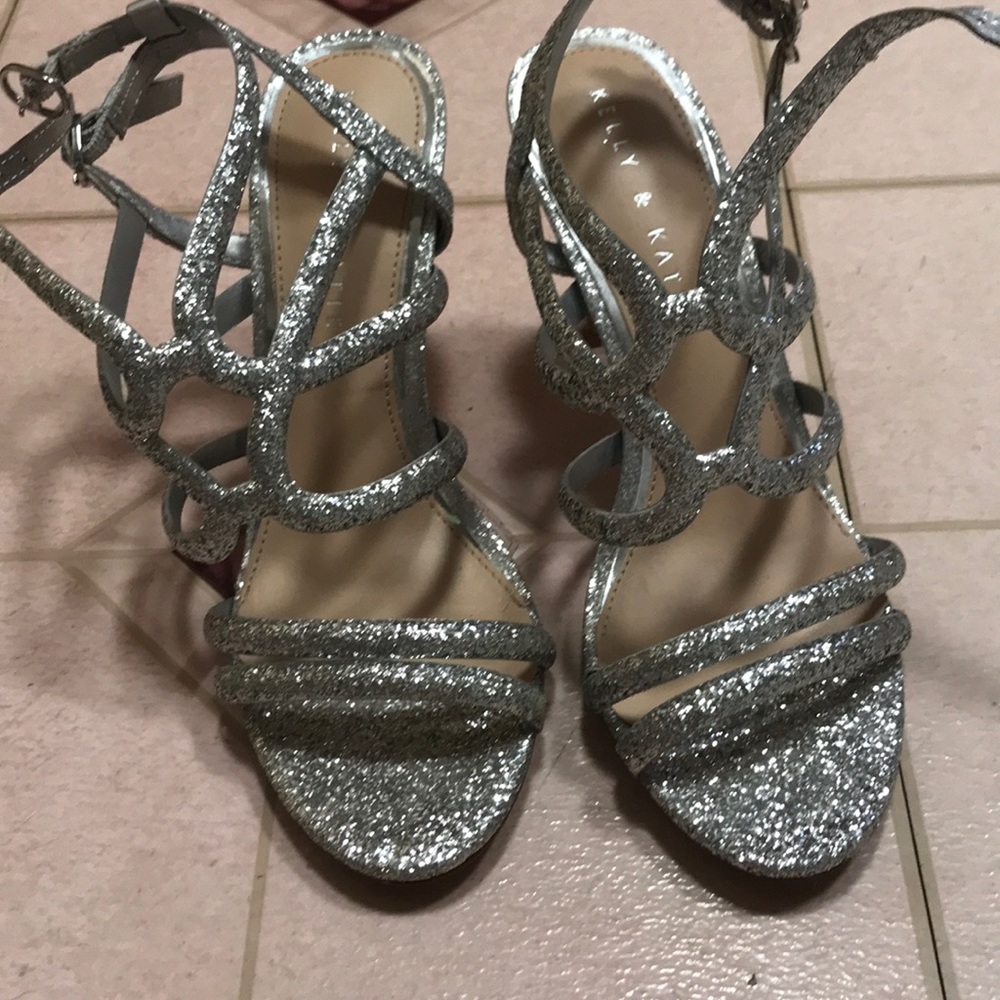 Sparkly silver shoes
